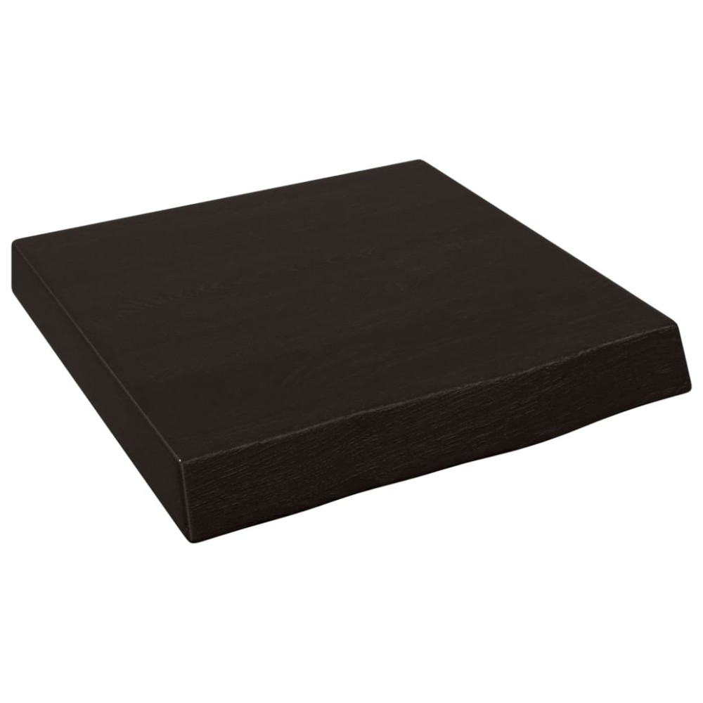 vidaXL Blat de baie, maro închis, 40x40x(2-6) cm, lemn masiv tratat