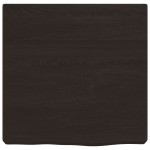 vidaXL Blat de baie, maro închis, 40x40x(2-6) cm, lemn masiv tratat vidaXL Blat de baie, maro închis, 40x40x(2-6) cm, lemn masiv tratat