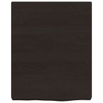 vidaXL Blat de baie, maro închis, 40x50x(2-6) cm, lemn masiv tratat vidaXL Blat de baie, maro închis, 40x50x(2-6) cm, lemn masiv tratat
