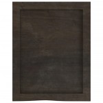 vidaXL Blat de baie, maro închis, 40x50x(2-6) cm, lemn masiv tratat vidaXL Blat de baie, maro închis, 40x50x(2-6) cm, lemn masiv tratat