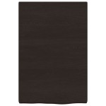 vidaXL Blat de baie, maro închis, 40x60x(2-4) cm, lemn masiv tratat vidaXL Blat de baie, maro închis, 40x60x(2-4) cm, lemn masiv tratat