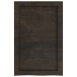 vidaXL Blat de baie, maro închis, 40x60x(2-4) cm, lemn masiv tratat vidaXL Blat de baie, maro închis, 40x60x(2-4) cm, lemn masiv tratat