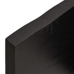 vidaXL Blat de baie, maro închis, 40x60x(2-4) cm, lemn masiv tratat vidaXL Blat de baie, maro închis, 40x60x(2-4) cm, lemn masiv tratat