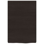 vidaXL Blat de baie, maro închis, 40x60x(2-6) cm, lemn masiv tratat vidaXL Blat de baie, maro închis, 40x60x(2-6) cm, lemn masiv tratat