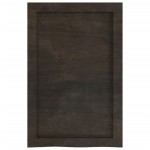 vidaXL Blat de baie, maro închis, 40x60x(2-6) cm, lemn masiv tratat vidaXL Blat de baie, maro închis, 40x60x(2-6) cm, lemn masiv tratat