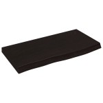 vidaXL Blat de baie, maro închis, 60x30x(2-4) cm, lemn masiv tratat vidaXL Blat de baie, maro închis, 60x30x(2-4) cm, lemn masiv tratat