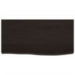 vidaXL Blat de baie, maro închis, 60x30x(2-4) cm, lemn masiv tratat vidaXL Blat de baie, maro închis, 60x30x(2-4) cm, lemn masiv tratat