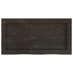 vidaXL Blat de baie, maro închis, 60x30x(2-4) cm, lemn masiv tratat vidaXL Blat de baie, maro închis, 60x30x(2-4) cm, lemn masiv tratat