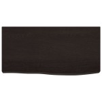 vidaXL Blat de baie, maro închis, 60x30x(2-6) cm, lemn masiv tratat vidaXL Blat de baie, maro închis, 60x30x(2-6) cm, lemn masiv tratat