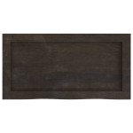 vidaXL Blat de baie, maro închis, 60x30x(2-6) cm, lemn masiv tratat vidaXL Blat de baie, maro închis, 60x30x(2-6) cm, lemn masiv tratat