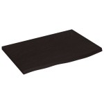 vidaXL Blat de baie, maro închis, 60x40x(2-4) cm, lemn masiv tratat vidaXL Blat de baie, maro închis, 60x40x(2-4) cm, lemn masiv tratat