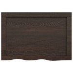 vidaXL Blat de baie, maro închis, 60x40x(2-4) cm, lemn masiv tratat vidaXL Blat de baie, maro închis, 60x40x(2-4) cm, lemn masiv tratat