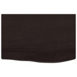 vidaXL Blat de baie, maro închis, 60x40x(2-6) cm, lemn masiv tratat vidaXL Blat de baie, maro închis, 60x40x(2-6) cm, lemn masiv tratat
