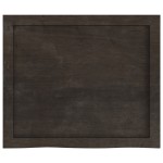 vidaXL Blat de baie, maro închis, 60x50x(2-4) cm, lemn masiv tratat vidaXL Blat de baie, maro închis, 60x50x(2-4) cm, lemn masiv tratat