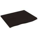 vidaXL Blat de baie, maro închis, 60x50x(2-6) cm, lemn masiv tratat vidaXL Blat de baie, maro închis, 60x50x(2-6) cm, lemn masiv tratat