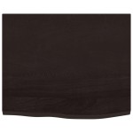 vidaXL Blat de baie, maro închis, 60x50x(2-6) cm, lemn masiv tratat vidaXL Blat de baie, maro închis, 60x50x(2-6) cm, lemn masiv tratat