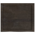 vidaXL Blat de baie, maro închis, 60x50x(2-6) cm, lemn masiv tratat vidaXL Blat de baie, maro închis, 60x50x(2-6) cm, lemn masiv tratat