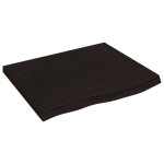 vidaXL Blat de baie, maro închis, 60x60x(2-4) cm, lemn masiv tratat vidaXL Blat de baie, maro închis, 60x60x(2-4) cm, lemn masiv tratat