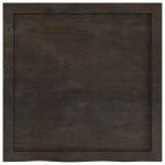 vidaXL Blat de baie, maro închis, 60x60x(2-4) cm, lemn masiv tratat vidaXL Blat de baie, maro închis, 60x60x(2-4) cm, lemn masiv tratat