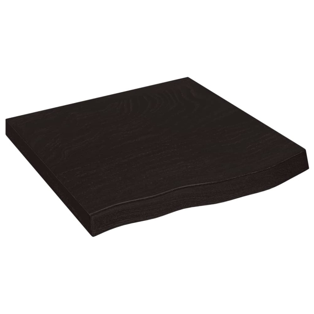 vidaXL Blat de baie, maro închis, 60x60x(2-6) cm, lemn masiv tratat
