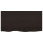 vidaXL Blat de baie, maro închis, 80x40x2 cm, lemn masiv tratat vidaXL Blat de baie, maro închis, 80x40x2 cm, lemn masiv tratat