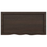 vidaXL Blat de baie, maro închis, 80x40x(2-4) cm, lemn masiv tratat vidaXL Blat de baie, maro închis, 80x40x(2-4) cm, lemn masiv tratat
