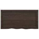 vidaXL Blat de baie, maro închis, 80x40x(2-6) cm, lemn masiv tratat vidaXL Blat de baie, maro închis, 80x40x(2-6) cm, lemn masiv tratat