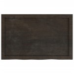 vidaXL Blat de baie, maro închis, 80x50x(2-6) cm, lemn masiv tratat vidaXL Blat de baie, maro închis, 80x50x(2-6) cm, lemn masiv tratat