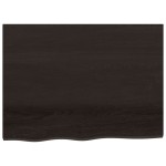 vidaXL Blat de baie, maro închis, 80x60x(2-4) cm, lemn masiv tratat vidaXL Blat de baie, maro închis, 80x60x(2-4) cm, lemn masiv tratat