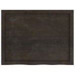vidaXL Blat de baie, maro închis, 80x60x(2-4) cm, lemn masiv tratat vidaXL Blat de baie, maro închis, 80x60x(2-4) cm, lemn masiv tratat
