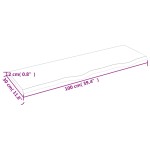 vidaXL Blat de baie, maro închis, 100x30x2 cm, lemn masiv tratat vidaXL Blat de baie, maro închis, 100x30x2 cm, lemn masiv tratat