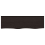 vidaXL Blat de baie, maro închis, 100x30x(2-4) cm, lemn masiv tratat vidaXL Blat de baie, maro închis, 100x30x(2-4) cm, lemn masiv tratat