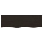 vidaXL Blat de baie, maro închis, 100x30x(2-6) cm, lemn masiv tratat vidaXL Blat de baie, maro închis, 100x30x(2-6) cm, lemn masiv tratat