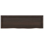 vidaXL Blat de baie, maro închis, 100x30x(2-6) cm, lemn masiv tratat vidaXL Blat de baie, maro închis, 100x30x(2-6) cm, lemn masiv tratat