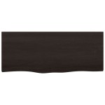 vidaXL Blat de baie, maro închis, 100x40x(2-4) cm, lemn masiv tratat vidaXL Blat de baie, maro închis, 100x40x(2-4) cm, lemn masiv tratat