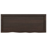vidaXL Blat de baie, maro închis, 100x40x(2-4) cm, lemn masiv tratat vidaXL Blat de baie, maro închis, 100x40x(2-4) cm, lemn masiv tratat