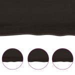 vidaXL Blat de baie, maro închis, 100x40x(2-4) cm, lemn masiv tratat vidaXL Blat de baie, maro închis, 100x40x(2-4) cm, lemn masiv tratat