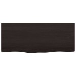 vidaXL Blat de baie, maro închis, 100x40x(2-6) cm, lemn masiv tratat vidaXL Blat de baie, maro închis, 100x40x(2-6) cm, lemn masiv tratat