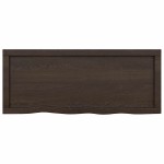vidaXL Blat de baie, maro închis, 100x40x(2-6) cm, lemn masiv tratat vidaXL Blat de baie, maro închis, 100x40x(2-6) cm, lemn masiv tratat