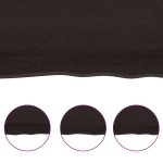 vidaXL Blat de baie, maro închis, 100x40x(2-6) cm, lemn masiv tratat vidaXL Blat de baie, maro închis, 100x40x(2-6) cm, lemn masiv tratat