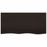 vidaXL Blat de baie, maro închis, 100x50x2 cm, lemn masiv tratat vidaXL Blat de baie, maro închis, 100x50x2 cm, lemn masiv tratat