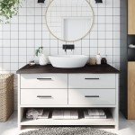 vidaXL Blat de baie, maro închis, 100x50x(2-4) cm, lemn masiv tratat vidaXL Blat de baie, maro închis, 100x50x(2-4) cm, lemn masiv tratat