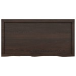 vidaXL Blat de baie, maro închis, 100x50x(2-4) cm, lemn masiv tratat vidaXL Blat de baie, maro închis, 100x50x(2-4) cm, lemn masiv tratat