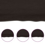 vidaXL Blat de baie, maro închis, 100x50x(2-4) cm, lemn masiv tratat vidaXL Blat de baie, maro închis, 100x50x(2-4) cm, lemn masiv tratat