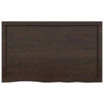 vidaXL Blat de baie, maro închis, 100x60x(2-6) cm, lemn masiv tratat vidaXL Blat de baie, maro închis, 100x60x(2-6) cm, lemn masiv tratat