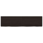 vidaXL Blat de baie, maro închis, 120x30x(2-6) cm, lemn masiv tratat vidaXL Blat de baie, maro închis, 120x30x(2-6) cm, lemn masiv tratat