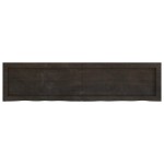 vidaXL Blat de baie, maro închis, 120x30x(2-6) cm, lemn masiv tratat vidaXL Blat de baie, maro închis, 120x30x(2-6) cm, lemn masiv tratat