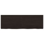 vidaXL Blat de baie, maro închis, 120x40x(2-4) cm, lemn masiv tratat vidaXL Blat de baie, maro închis, 120x40x(2-4) cm, lemn masiv tratat