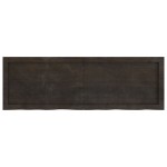 vidaXL Blat de baie, maro închis, 120x40x(2-4) cm, lemn masiv tratat vidaXL Blat de baie, maro închis, 120x40x(2-4) cm, lemn masiv tratat