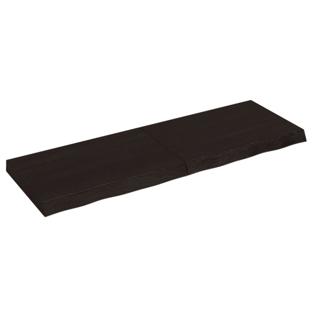 vidaXL Blat de baie, maro închis, 120x40x(2-6) cm, lemn masiv tratat